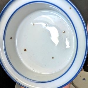 Dansk Niels Refsgaard‎ vintage blue&white speckle stoneware cereal/soup bowl